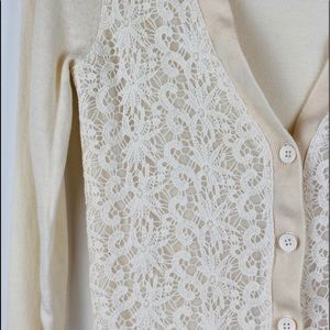 Wool Lace Cardigan